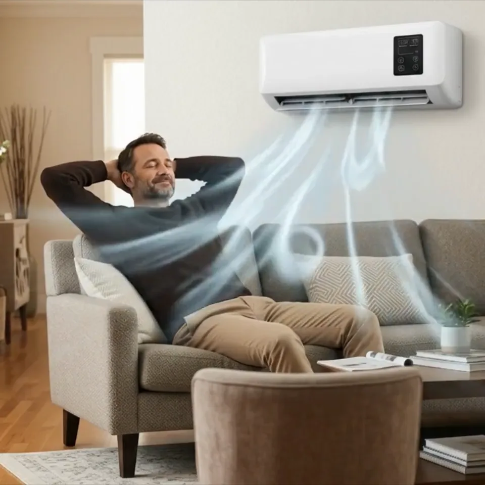 BlizzAir Portable AC rapid 60-second evaporative cold air output mechanism